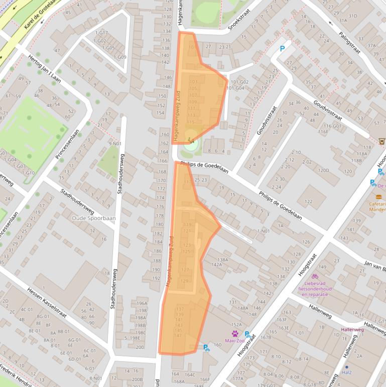 Kaart van postcodegebied 5615DC.