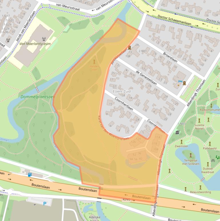 Kaart van postcodegebied 5615EC.