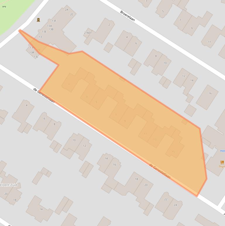 Kaart van postcodegebied 5615EG.