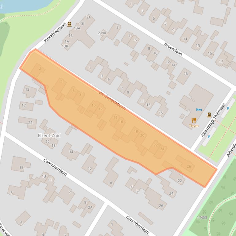 Kaart van postcodegebied 5615EH.