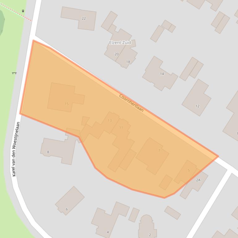 Kaart van postcodegebied 5615EJ.