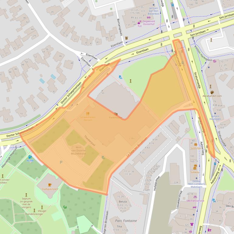 Kaart van postcodegebied 5615EN.
