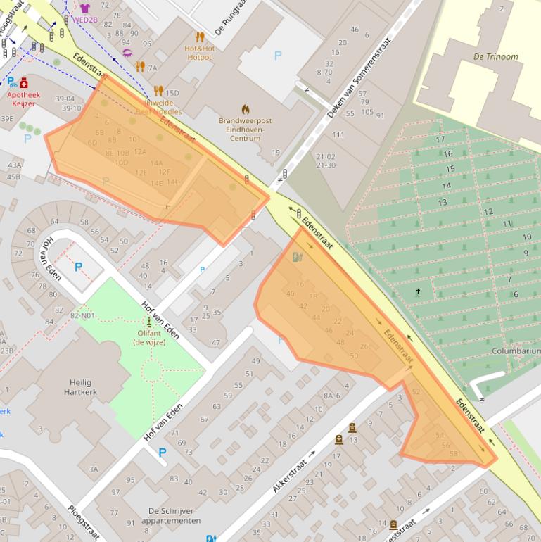 Kaart van postcodegebied 5615GA.