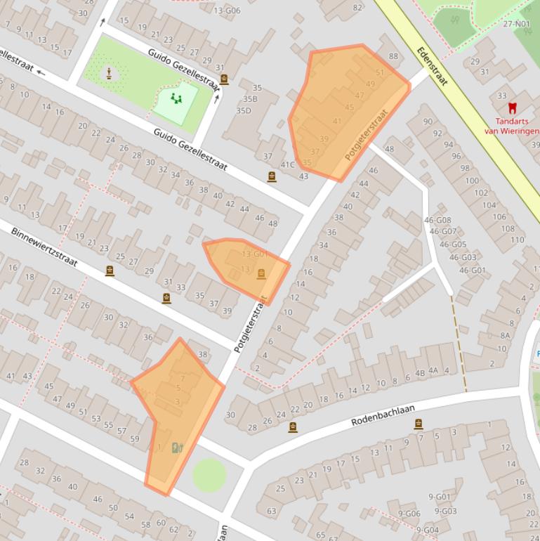 Kaart van postcodegebied 5615GC.