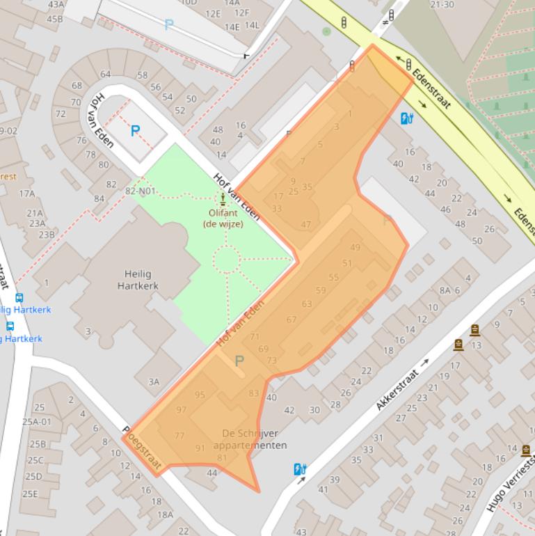 Kaart van postcodegebied 5615GJ.