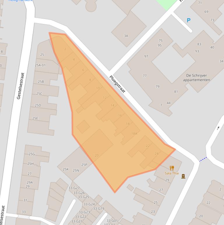 Kaart van postcodegebied 5615HB.