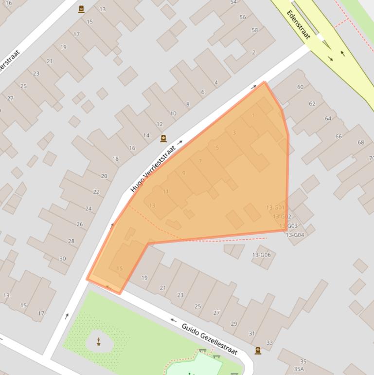 Kaart van postcodegebied 5615HM.