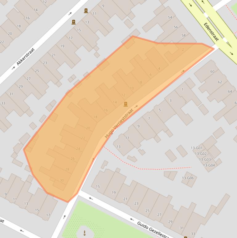 Kaart van postcodegebied 5615HN.