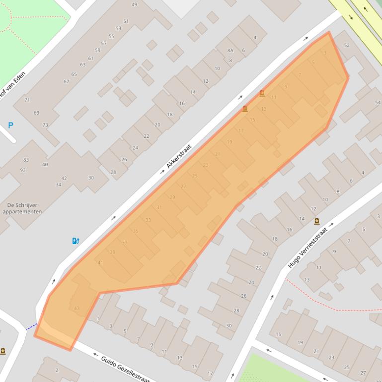 Kaart van postcodegebied 5615HP.