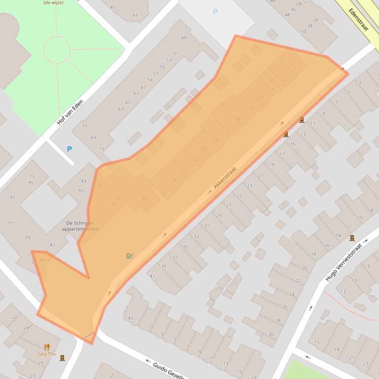 Kaart van postcodegebied 5615HR.