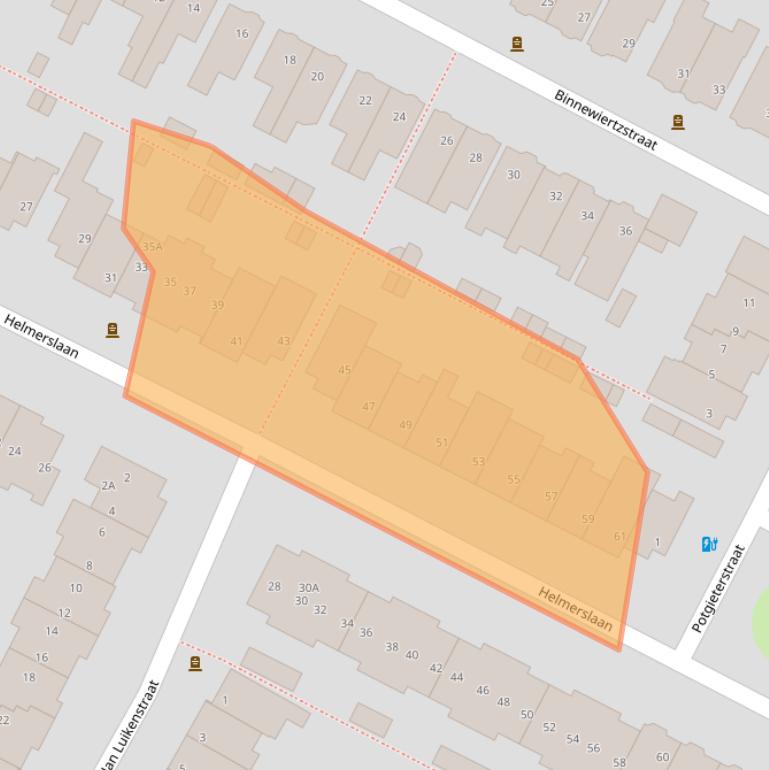 Kaart van postcodegebied 5615JB.