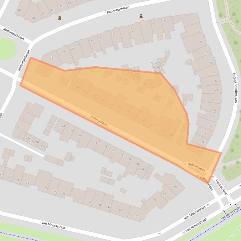 Kaart van postcodegebied 5615JC.