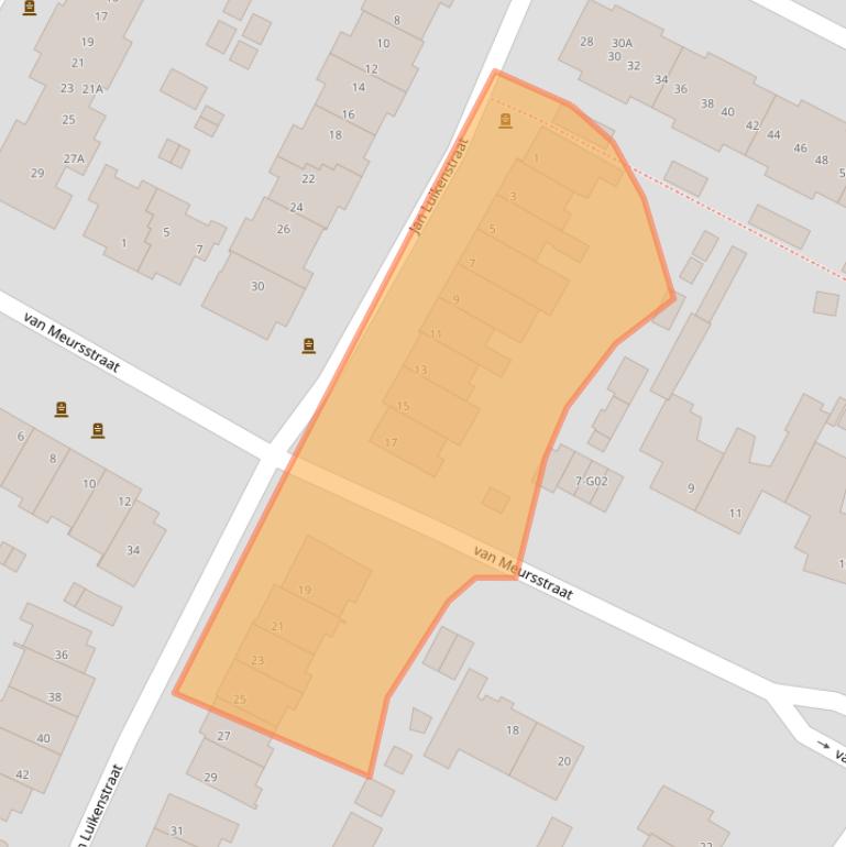 Kaart van postcodegebied 5615JK.
