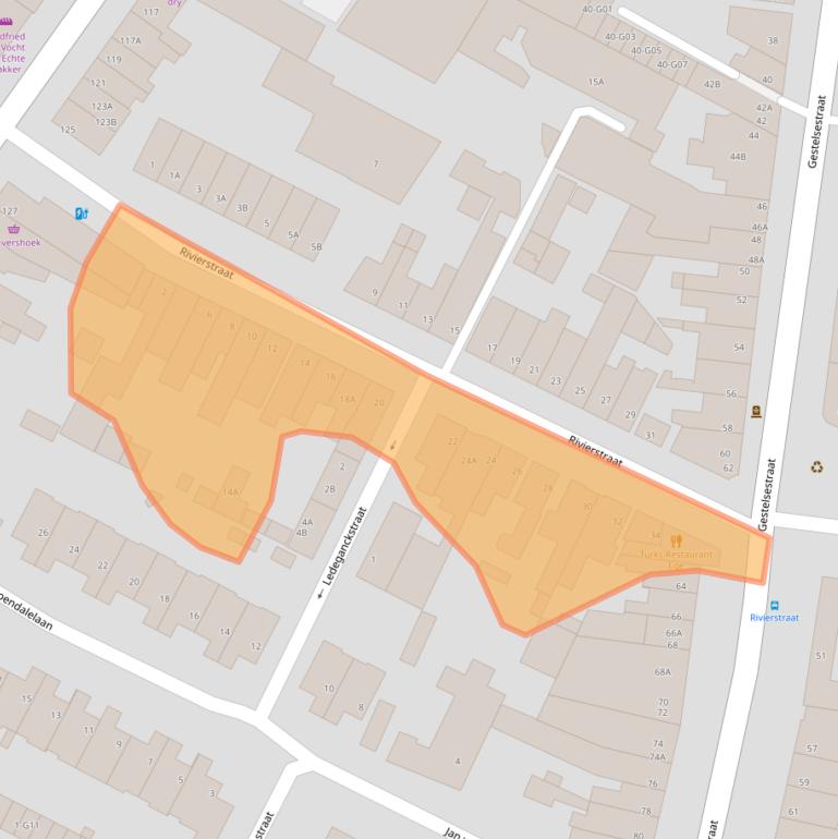 Kaart van postcodegebied 5615KB.