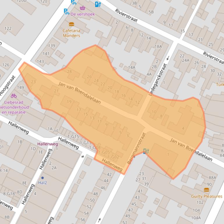 Kaart van postcodegebied 5615KD.