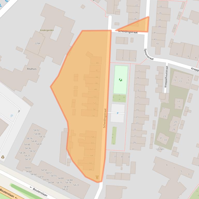 Kaart van postcodegebied 5615KN.