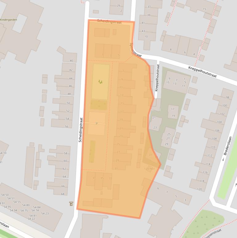 Kaart van postcodegebied 5615KP.