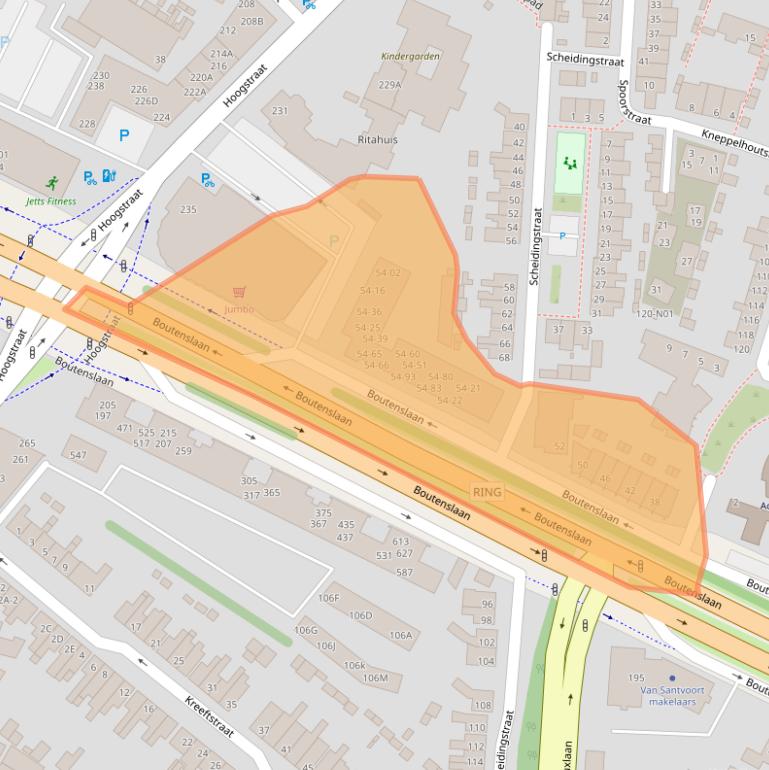 Kaart van postcodegebied 5615KT.