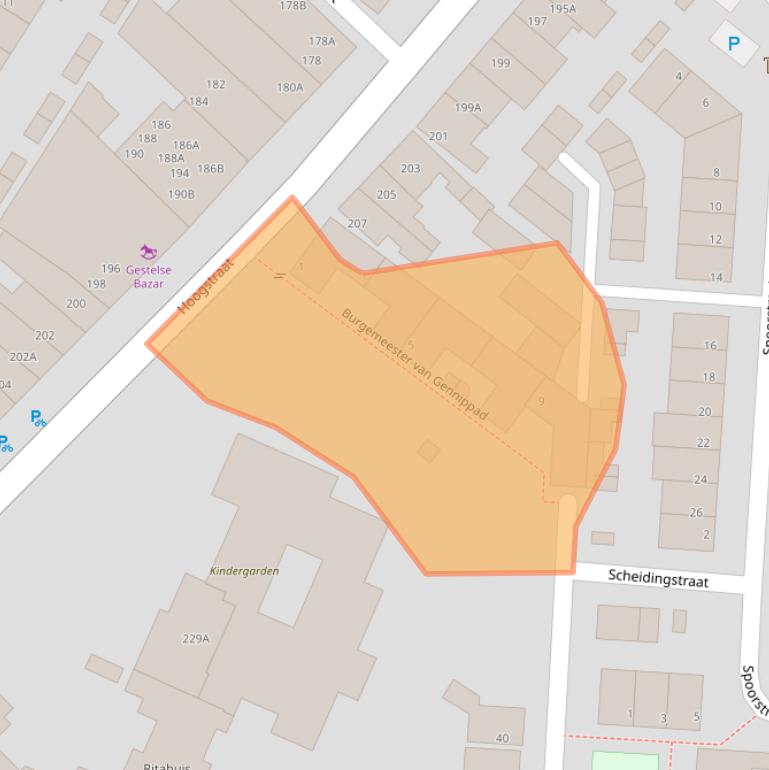 Kaart van postcodegebied 5615KW.