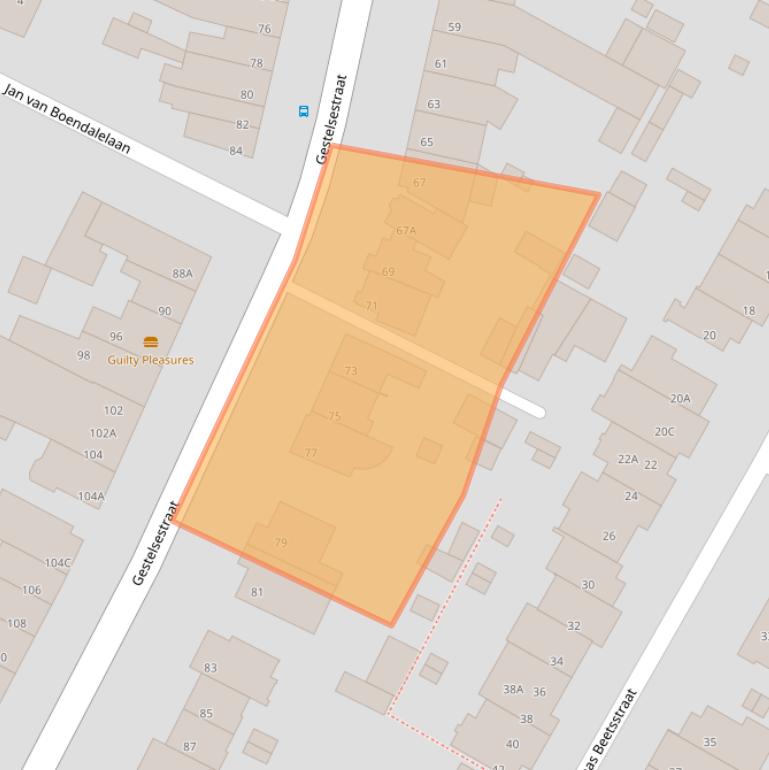 Kaart van postcodegebied 5615LB.