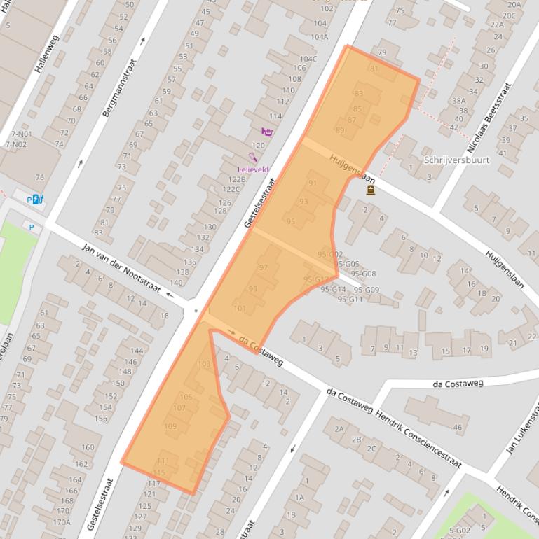 Kaart van postcodegebied 5615LC.