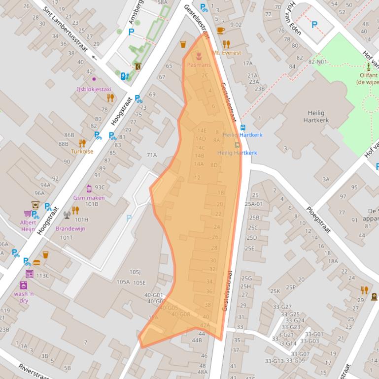 Kaart van postcodegebied 5615LE.