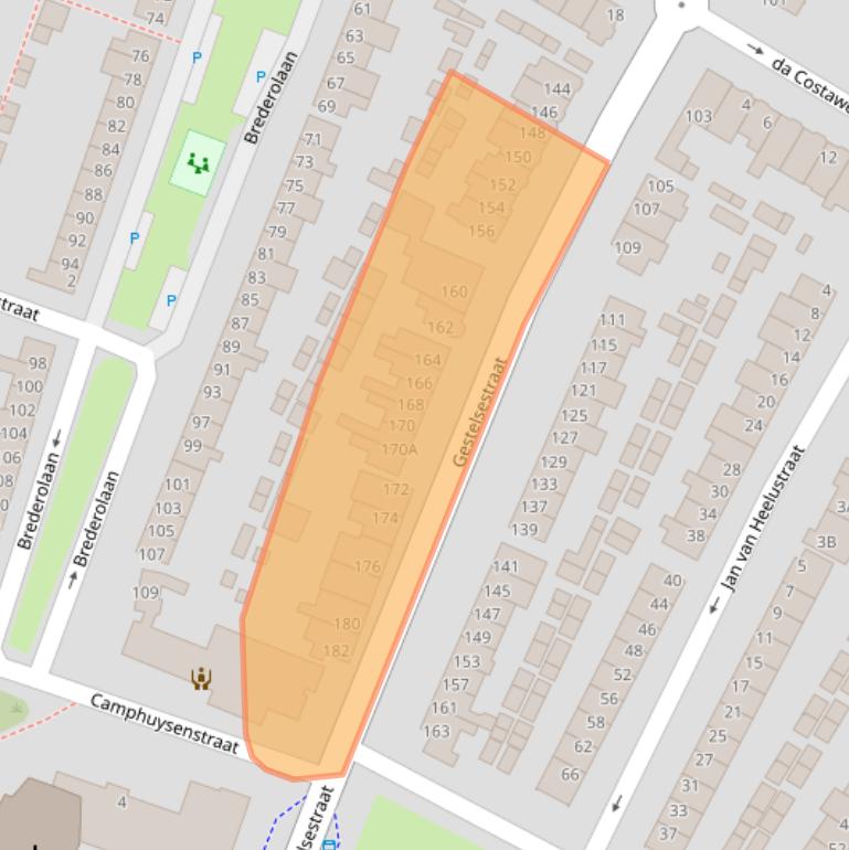 Kaart van postcodegebied 5615LK.