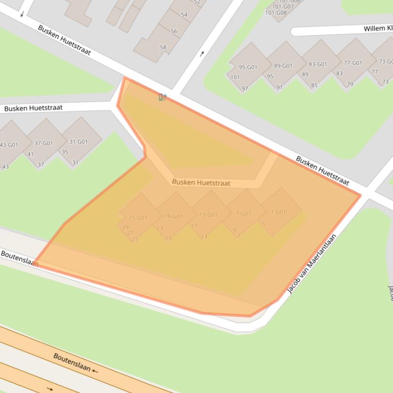 Kaart van postcodegebied 5615NG.