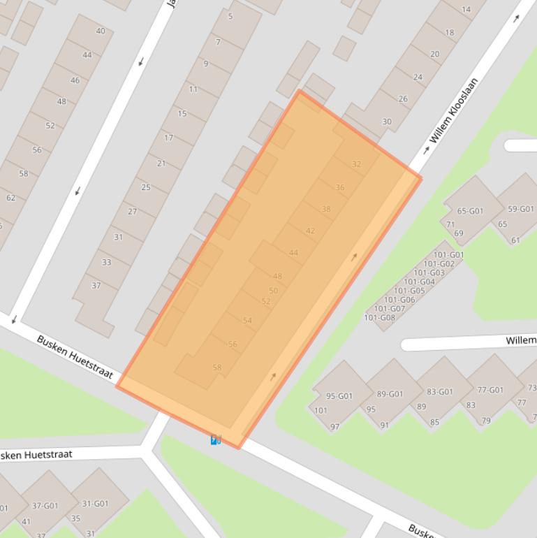 Kaart van postcodegebied 5615NP.