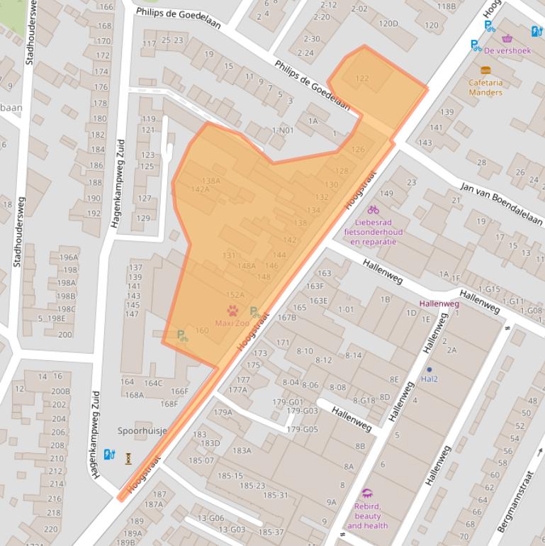 Kaart van postcodegebied 5615PV.