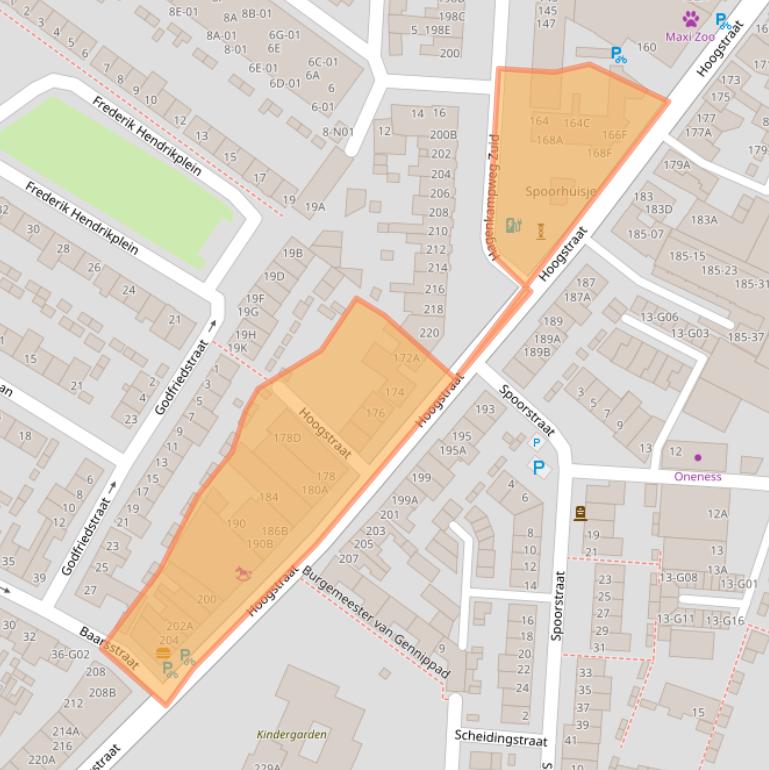 Kaart van postcodegebied 5615PW.
