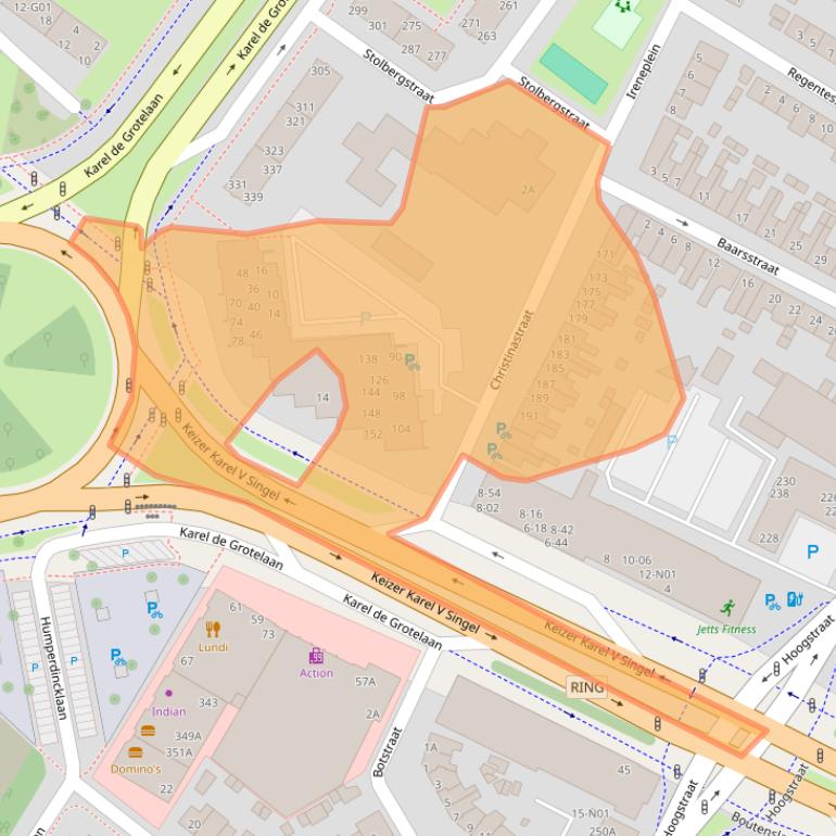 Kaart van postcodegebied 5615RK.