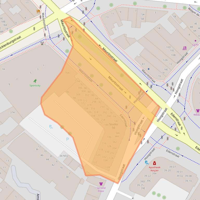 Kaart van postcodegebied 5615RZ.