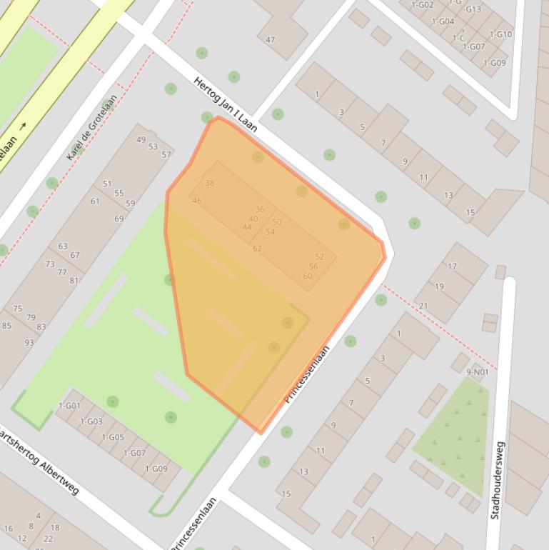 Kaart van postcodegebied 5615SG.