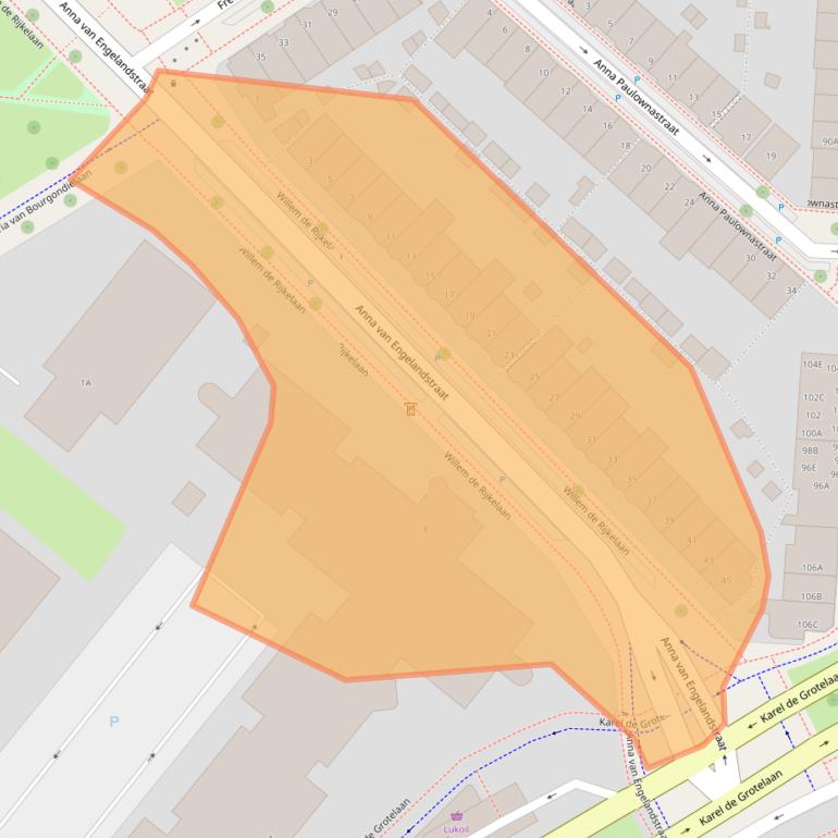 Kaart van postcodegebied 5616AZ.