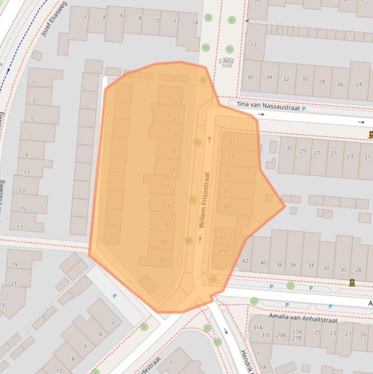 Kaart van postcodegebied 5616BE.
