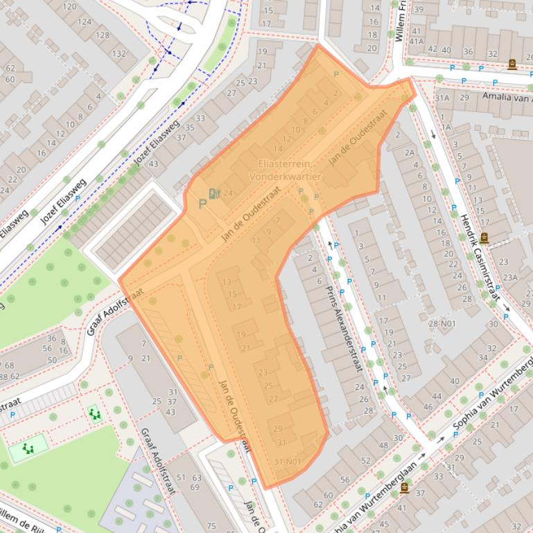 Kaart van postcodegebied 5616BS.