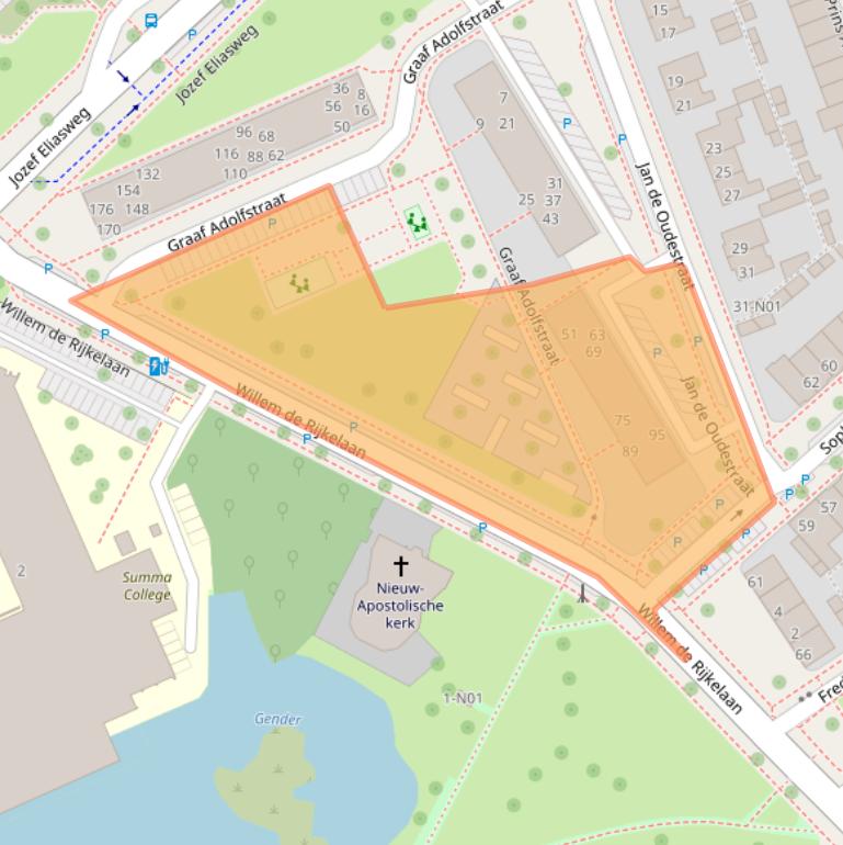 Kaart van postcodegebied 5616BV.