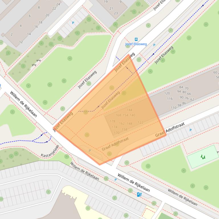 Kaart van postcodegebied 5616BZ.