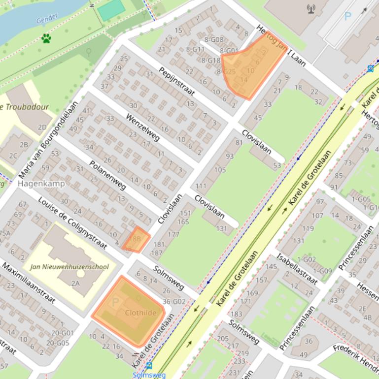 Kaart van postcodegebied 5616CJ.