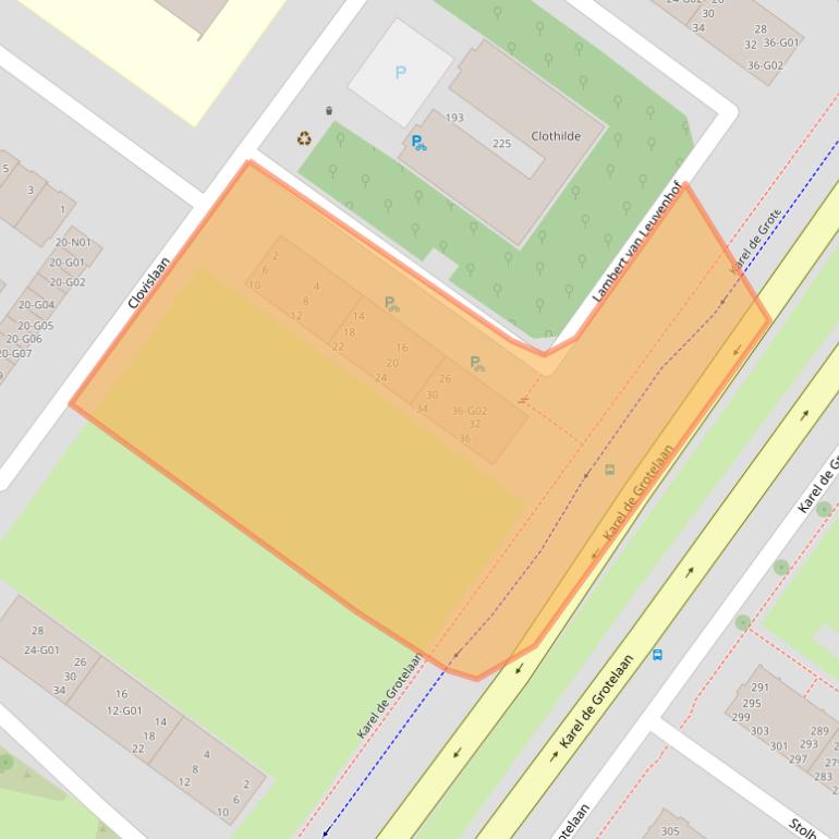 Kaart van postcodegebied 5616CL.