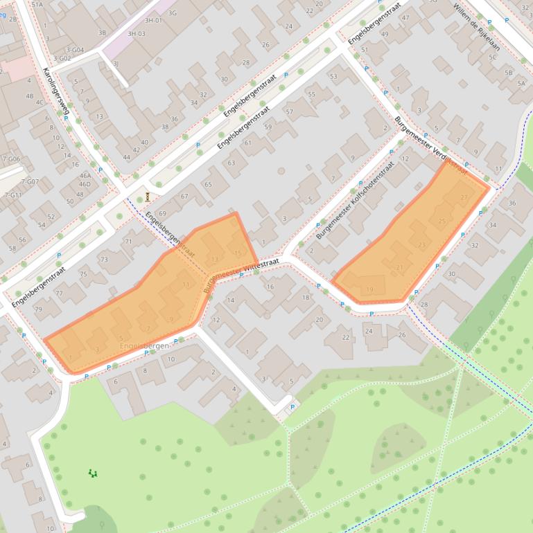 Kaart van postcodegebied 5616DA.