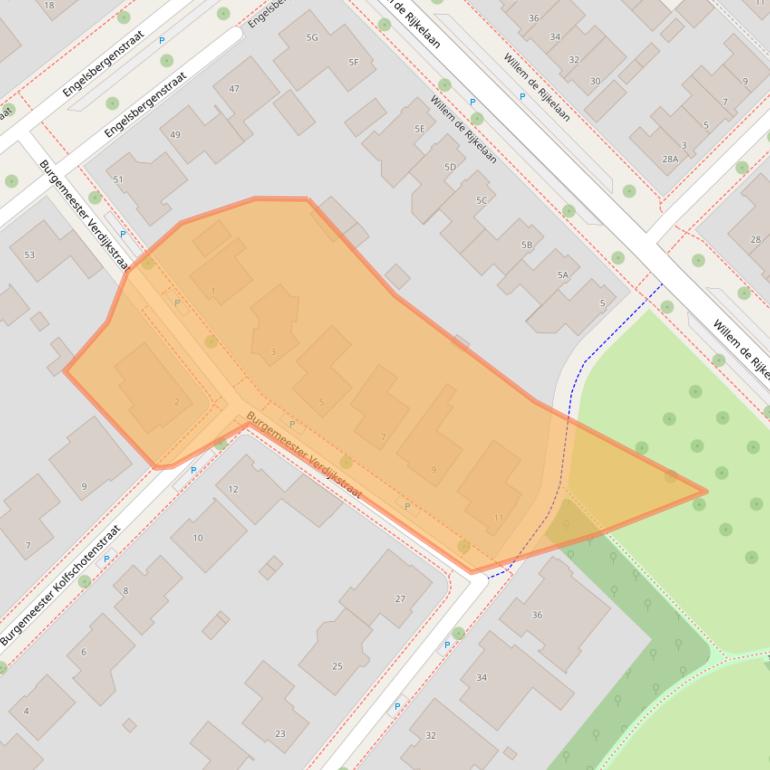 Kaart van postcodegebied 5616DC.