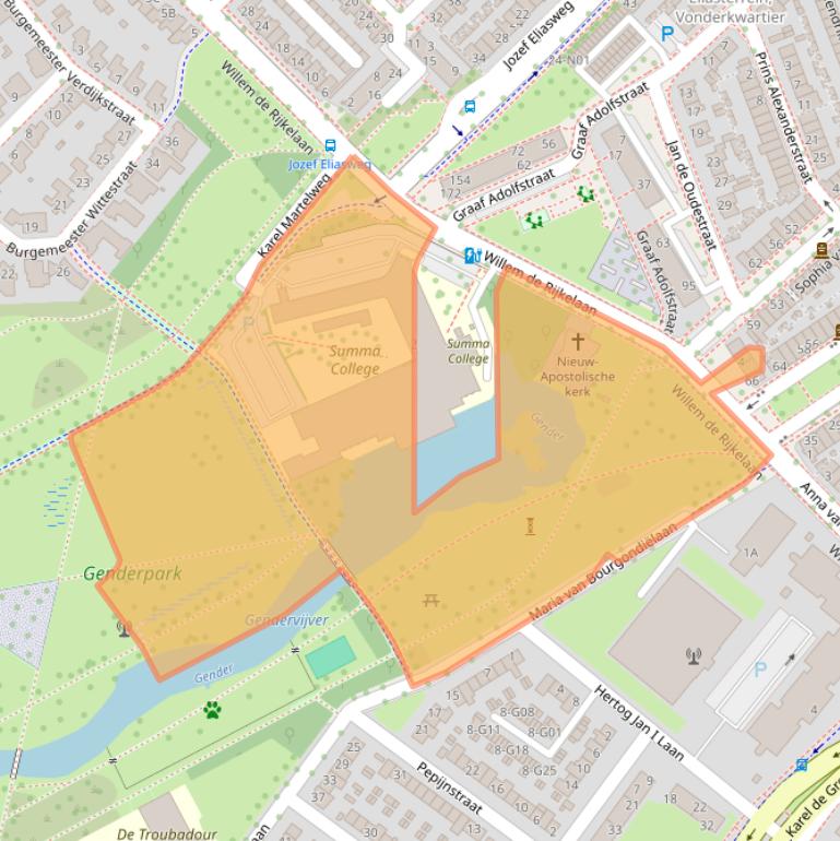 Kaart van postcodegebied 5616EA.