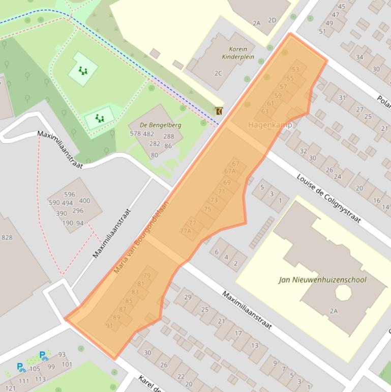 Kaart van postcodegebied 5616EC.