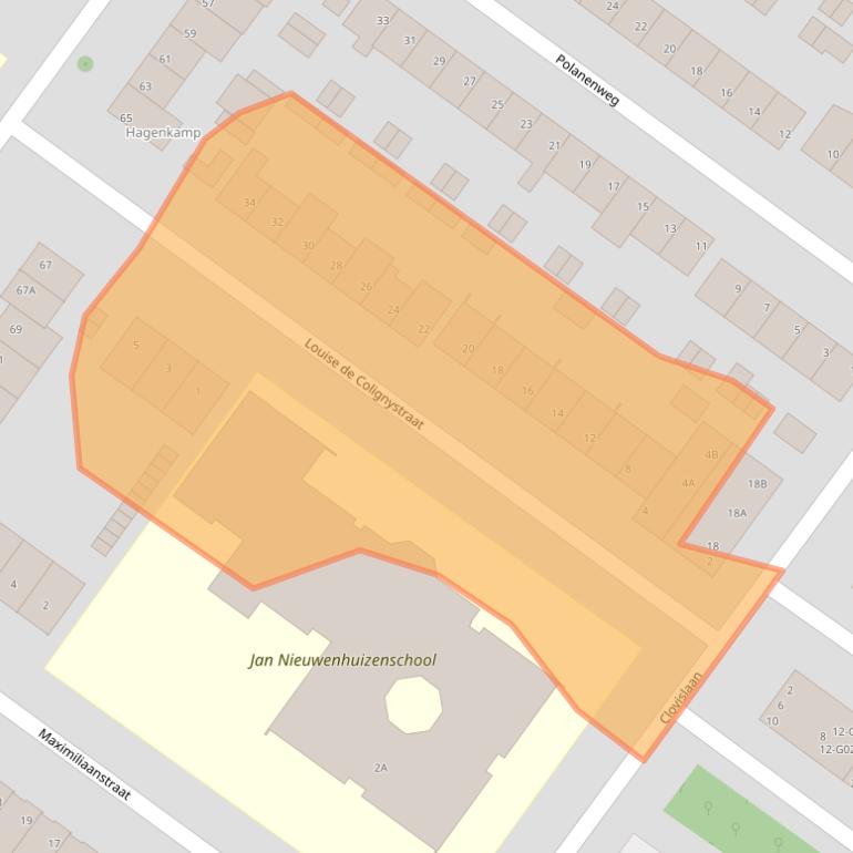 Kaart van postcodegebied 5616ER.