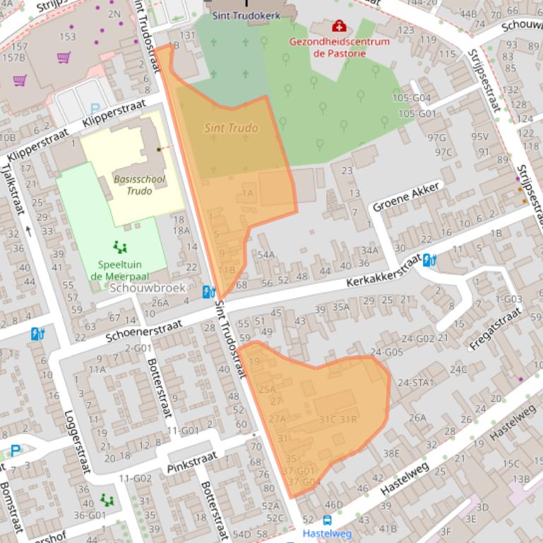 Kaart van postcodegebied 5616GA.