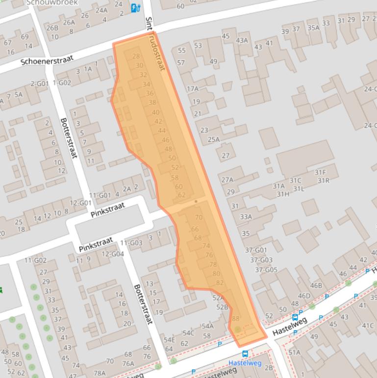 Kaart van postcodegebied 5616GC.