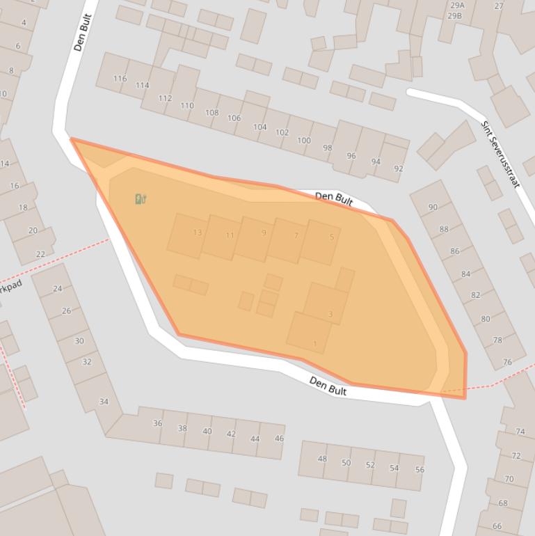 Kaart van postcodegebied 5616GD.