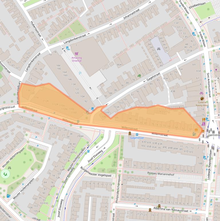 Kaart van postcodegebied 5616GE.